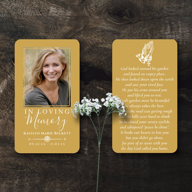 Einfaches Foto Praying-Hands-Gedenkkarten (Von Creator hochgeladen)