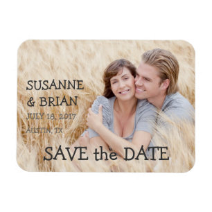 EINFACHES FOTO SAVE THE DATE   LAND MAGNET