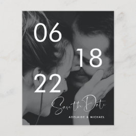 Einfaches Foto Save the Date QR-Kodex Flyer