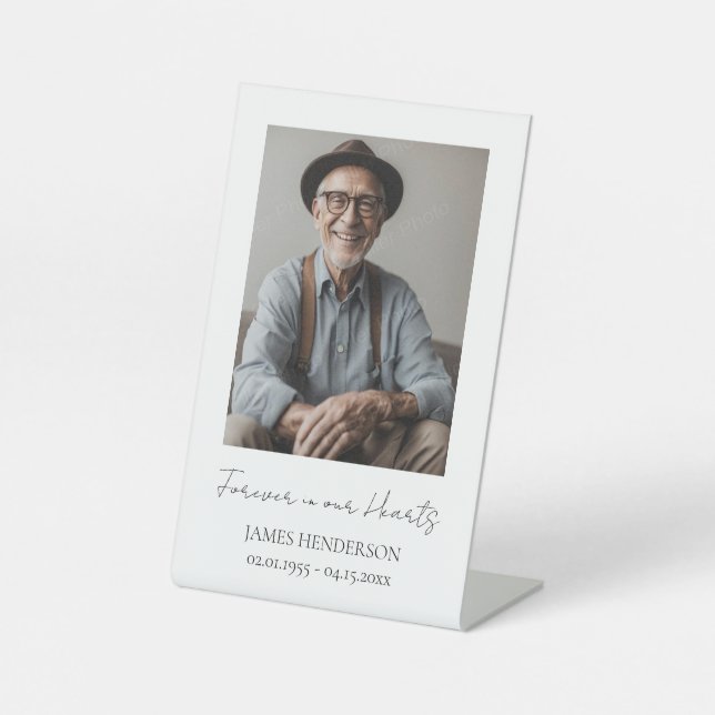 Einfaches Foto Sockelschild (Vorderseite)