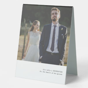 Einfaches Foto-Theme-Tabellenzeichen Tischaufsteller