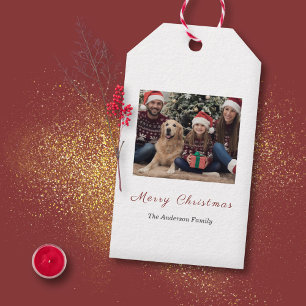 Einfaches Foto zu Weihnachten Geschenkanhänger