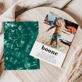 Einfaches Foto zum Geburtstag | GEFÄRBTE KRAWATTE Einladung