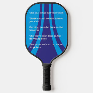 Einfaches futuristisches Paddeldesign mit Regeln Pickleball Schläger
