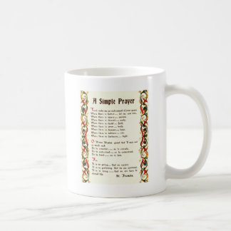 einfaches Gebet durch St Francis von Assisi Kaffeetasse