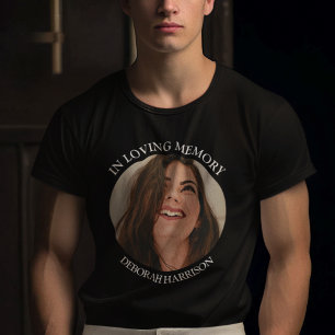 Einfaches Gedenk-Shirt mit Foto und Namen T-Shirt