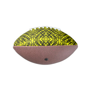 Einfaches Gekritzel Spiegelkachelung Gelb Football