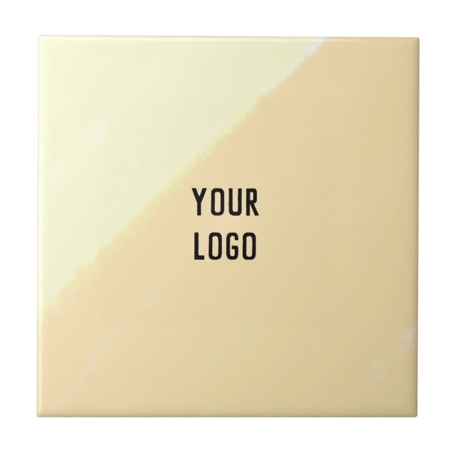 einfaches, gelbblaues Wasserfarbenlogo Fliese (Vorderseite)