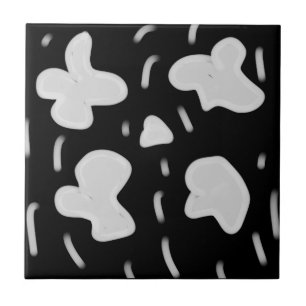 einfaches, gelbblaues Wasserfarbenlogo Fliese