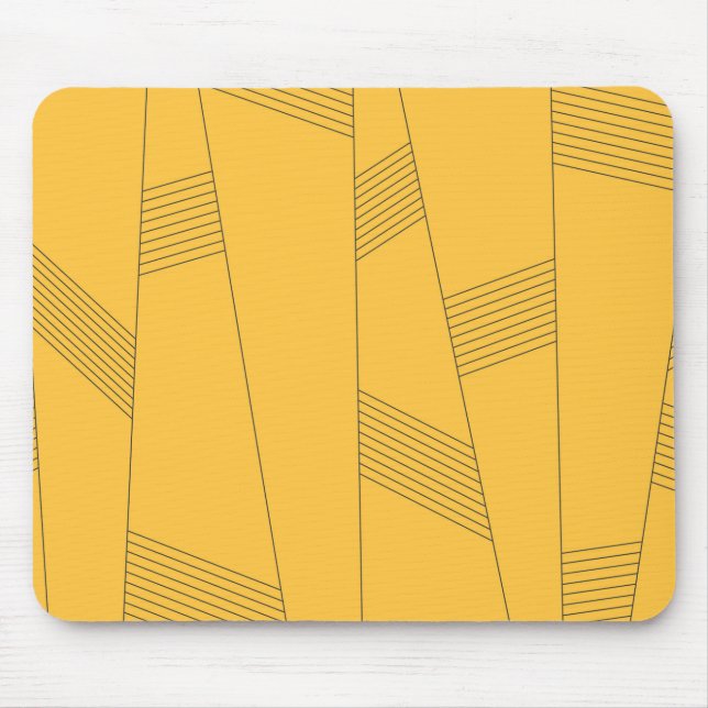 Einfaches, gelbes, modernes abstraktes Grafikdesig Mousepad (Vorne)
