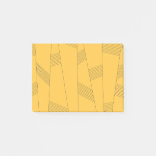Einfaches, gelbes, modernes abstraktes Grafikdesig Post-it Klebezettel