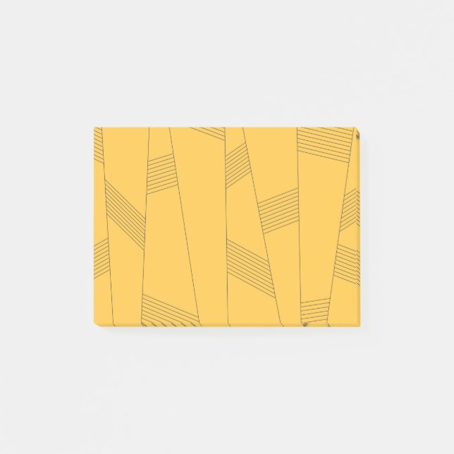 Einfaches, gelbes, modernes abstraktes Grafikdesig Post-it Klebezettel (Vorderseite)
