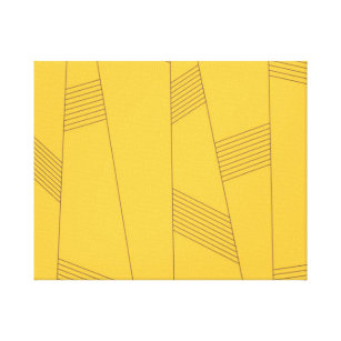 Einfaches, gelbes und modernes abstraktes Grafikde Leinwanddruck