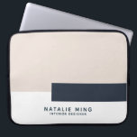 Einfaches geometrisches Design Laptopschutzhülle<br><div class="desc">Einfaches modernes geometrisches Design in pastellfarbener Rose und Mitternachtsblau. Sie sind herzlich eingeladen,  meinen Laden für schönere Produkte zu besuchen.</div>