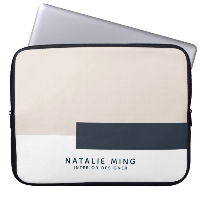 Einfaches geometrisches Design Laptopschutzhülle (Vorderseite)