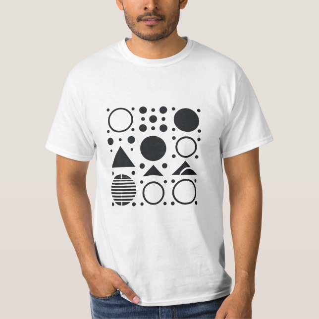 Einfaches geometrisches Design T-Shirt (Vorderseite)
