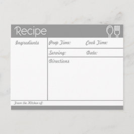 Einfaches, gerötetes Graurezept Postkarte