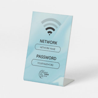 Einfaches Geschäft-Gast-Wifi-Passwort und Netzwerk Sockelschild