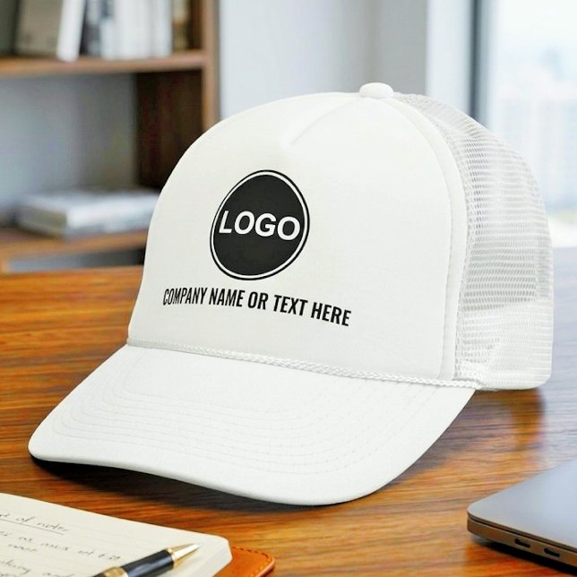 (Einfaches Geschäft-Logo mit Text) Werbemittel Truckerkappe (Custom Embroidered Hats with Company Logo)