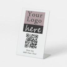 Einfaches Geschäft QR-Code Scan Podest Schild