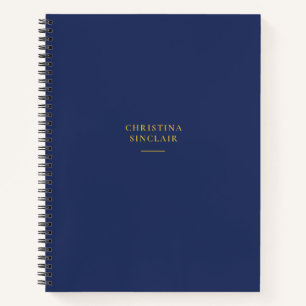 Einfaches Geschäftliches Professional Navy Blau Go Notizbuch
