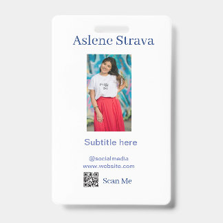 einfaches Geschäftsfoto QR soziale Website Name Li Ausweis