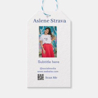 einfaches Geschäftsfoto QR soziale Website Name Li Geschenkanhänger