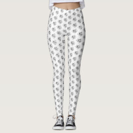 Einfaches Geschäftslogo auf weißer Werbeuniform Leggings