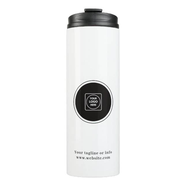 Einfaches Geschäftslogo, individuelle Werbevermark Thermosbecher (Vorderseite)