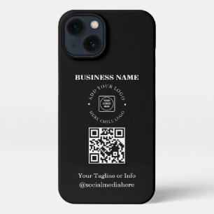 Einfaches Geschäftslogo QR-Code Promo iPhone-Hülle iPhone Hülle