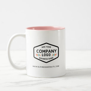 Einfaches Geschäftslogo und benutzerdefinierte Unt Zweifarbige Tasse