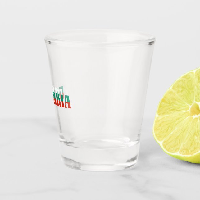 Einfaches Geschenk für die Staatsflagge Bulgariens Schnapsglas (Rechts)