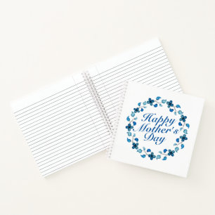 Einfaches Glücksfall-Muttertag-BlumenkreideNoteboo Notizbuch