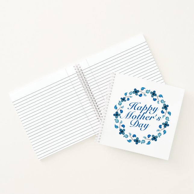 Einfaches Glücksfall-Muttertag-BlumenkreideNoteboo Notizbuch (Innenseite)