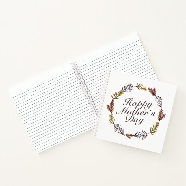 Einfaches Glücksfall-Muttertag-BlumenkreideNoteboo Notizbuch (Innenseite)