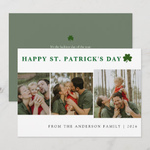 Einfaches Glücksspiel Kleeblatt st. Patrick's Day  Feiertagskarte