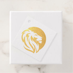 Einfaches Gold Lion Logo Geschenkanhänger