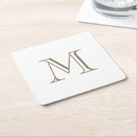 Einfaches goldenes Monogramm