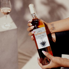 Einfaches gotisches Halloween-Party Weinetikett