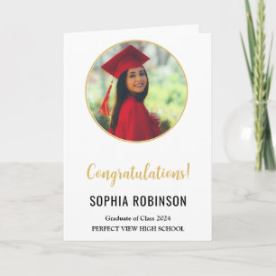 Einfaches GraduiertenFoto Moderner Abschluss Karte