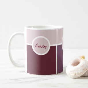 Einfaches grafisches Lila-grünes Design Kaffeetasse