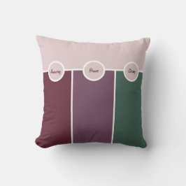 Einfaches grafisches Lila-grünes Design Kissen