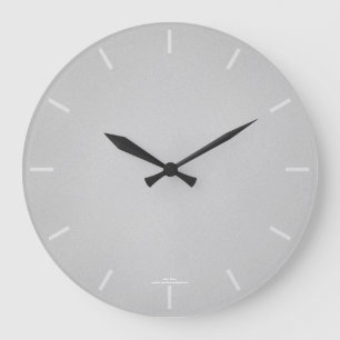 Einfaches Grainy Grainy Gray Große Wanduhr
