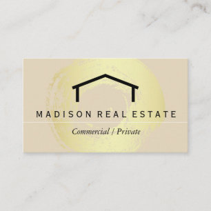 Einfaches (graues) / House-Logo Visitenkarte