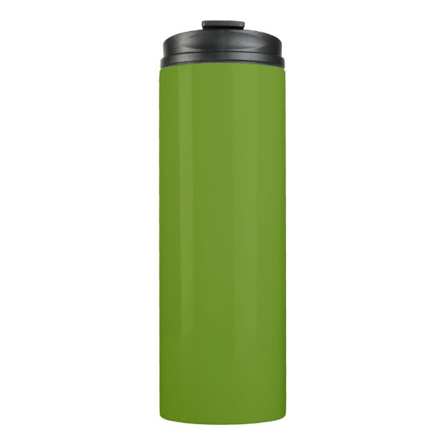 Einfaches Grün Thermosbecher (Vorderseite)