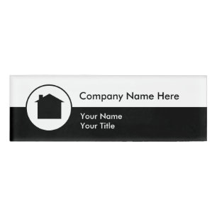 Einfaches Grundstücksmakler-Büropersonal Namenschild