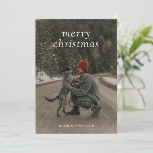 Einfaches grünes Foto Modernes Weihnachten