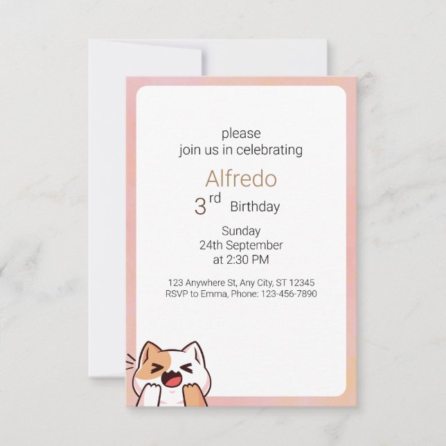 Einfaches Halloween-Geburtstag Einladung (Vorderseite)