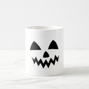 Einfaches Halloween-Kürbisgesichtsgeister beängsti Kaffeetasse