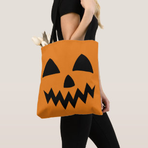 Einfaches Halloween-Kürbisgesichtsgeister beängsti Tasche